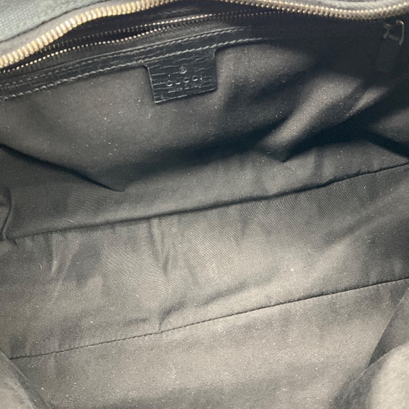GUCCI BLACK HORSEBIT GG MONOGRAM CANVAS HOBO SHOULDER BAG - Picture 7 of 13